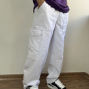 Calça Cargo Contraste Branca