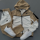 Conjunto Nike Marrom + Tênis Air Force 1 Branco