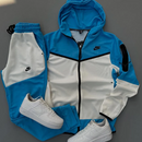 Conjunto Nike Azul + Tênis Air Force 1 Branco