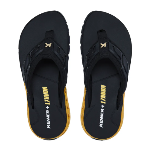 Sandália kenner rakka full force l7 preto com dourado