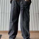 Calça Carpenter Reta Marmorizada Escura