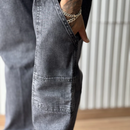 Calça Carpenter Reta Marmorizada Escura