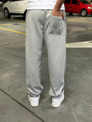 Calça de Moletom Baggy Cinza Mescla Basic