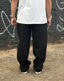 Calça Moleton Baggy Mj Denim Preta