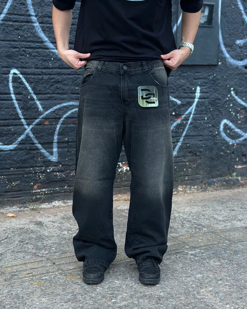 Calça Denim Baggy Black Brown